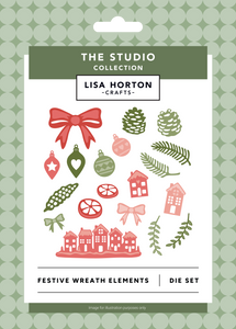 Festive Wreath Elements Die Set | Christmas Embellishment Dies