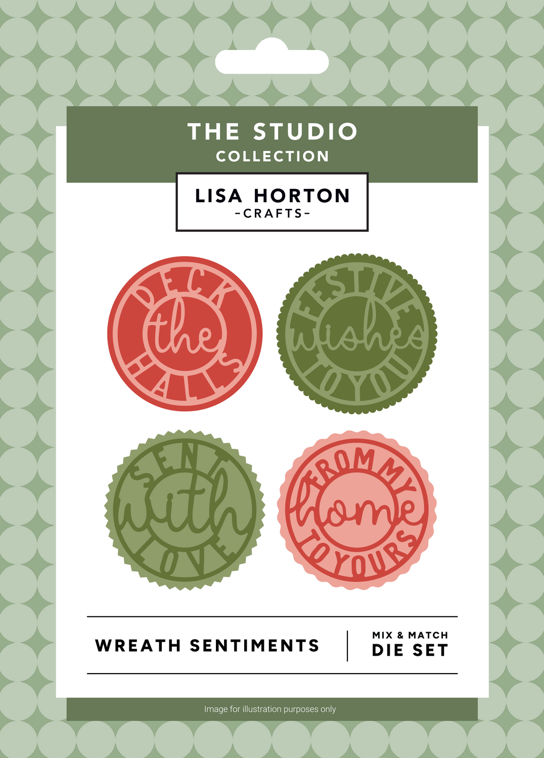 Wreath Sentiments Mix & Match Die Set | Christmas Sentiment Dies