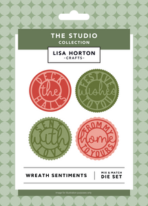 Wreath Sentiments Mix & Match Die Set | Christmas Sentiment Dies