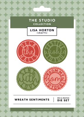 Wreath Sentiments Mix & Match Die Set | Christmas Sentiment Dies