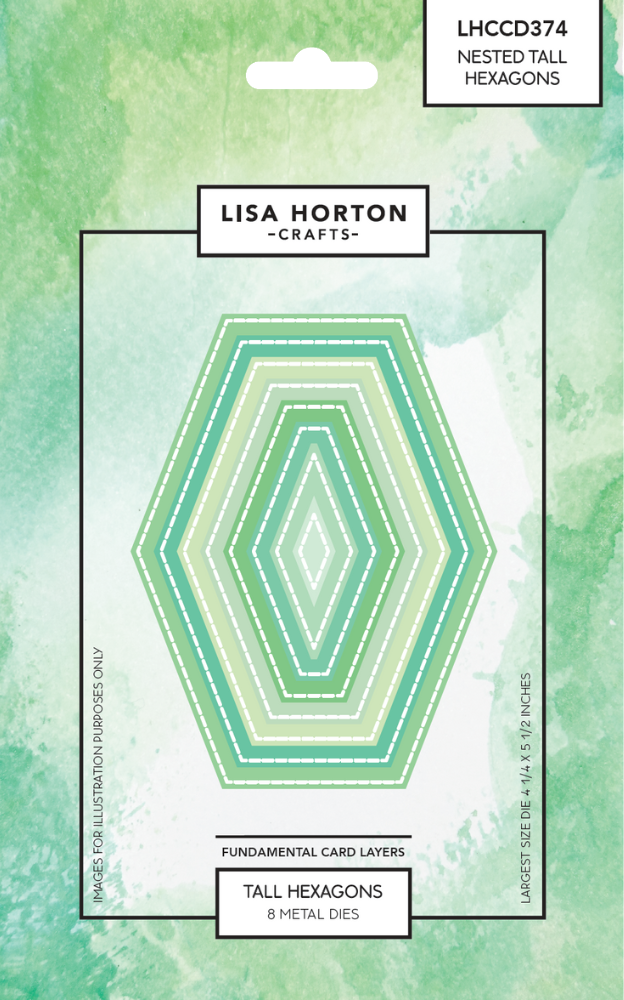 Fundamentals Die Set - Nested Tall Hexagons (8 Dies)