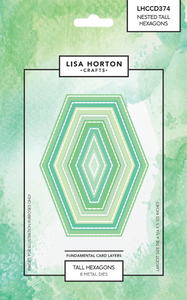 Fundamentals Die Set - Nested Tall Hexagons (8 Dies)