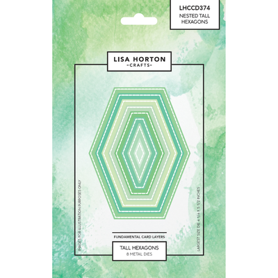 Lisa Horton Crafts Fundamentals Die Set - Nested Tall Hexagons (8 Dies)