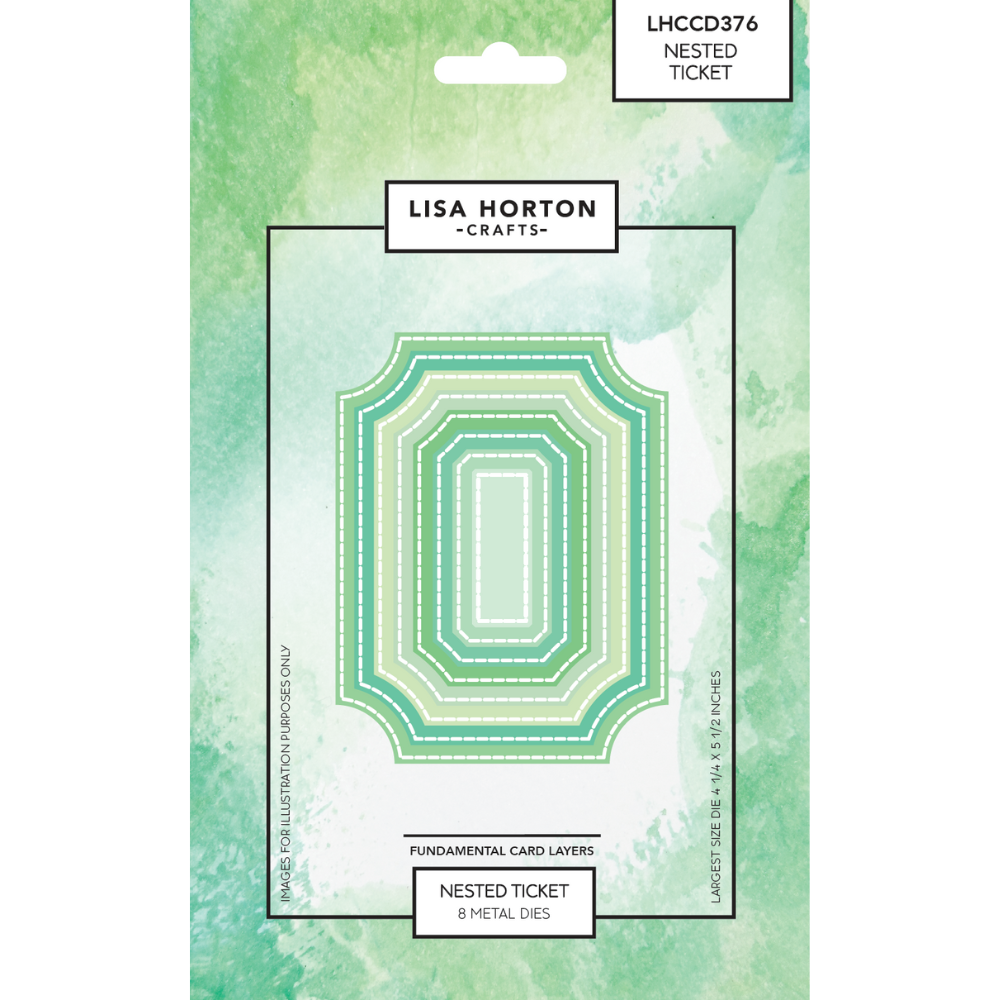 Lisa Horton Crafts Fundamentals Die Set - Nested Ticket (8 Dies)