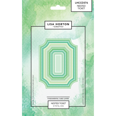 Lisa Horton Crafts Fundamentals Die Set - Nested Ticket (8 Dies)