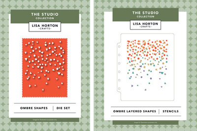The Studio Collection Ombré Shapes Layering Stencils & Die Set