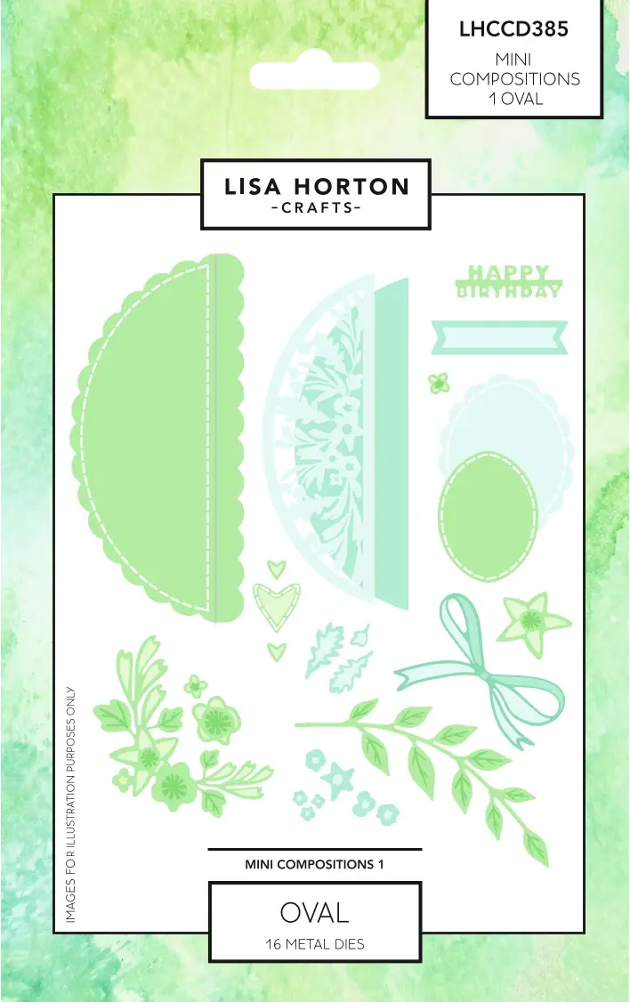 Mini Composition Layout Dies - Set A (Oval)