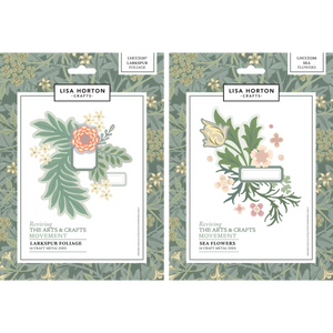 William Morris Inspired Larkspur Foliage & Sea Flowers Dies