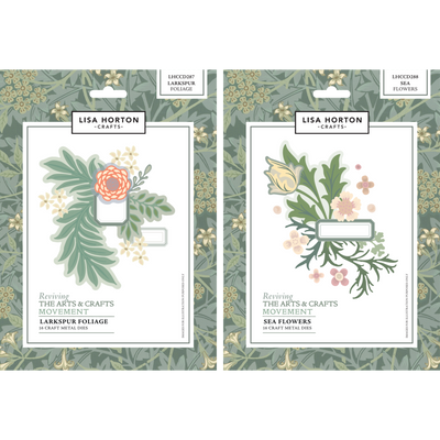 William Morris Inspired Larkspur Foliage & Sea Flowers Dies