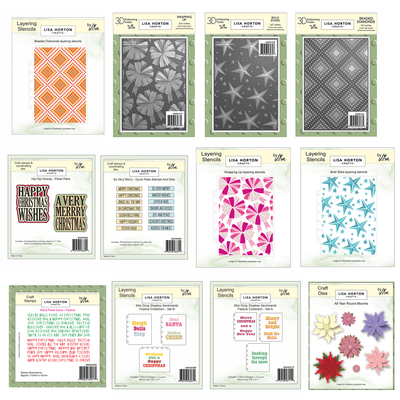 Lisa Horton Crafts Complete Christmas 2025 Collection - Dies, Layering Stencils, Embossing Folders and Stamps