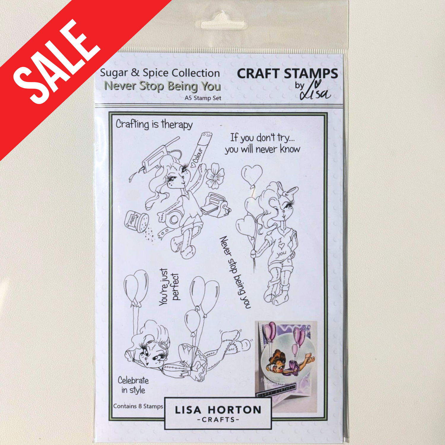 Lisa Horton Crafts 'Sugar & Spice' Never Stop Being You A5 Stamp