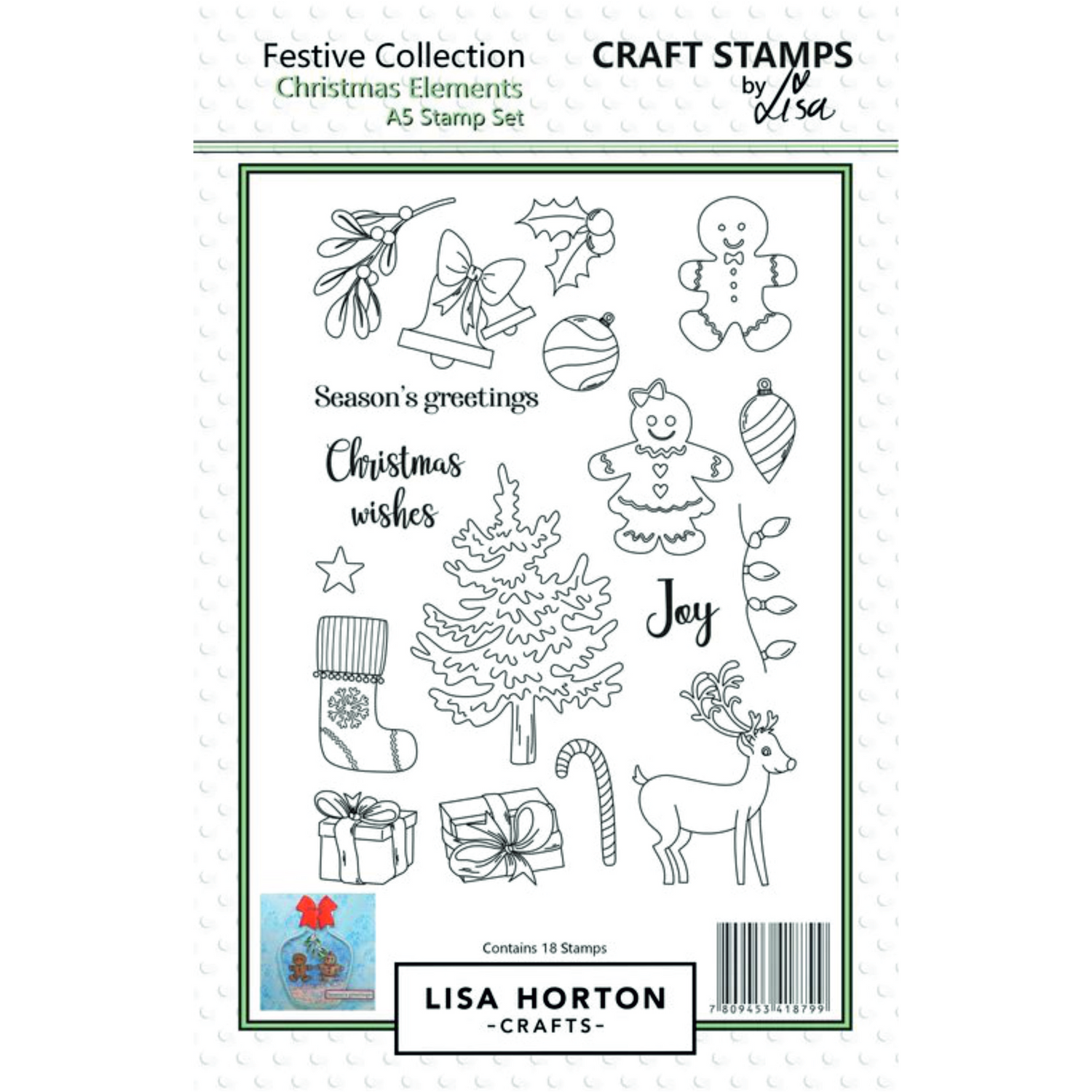 Christmas Elements A5 Stamp Set