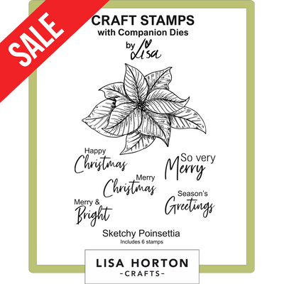 Sketchy Poinsettia Stamps and Dies