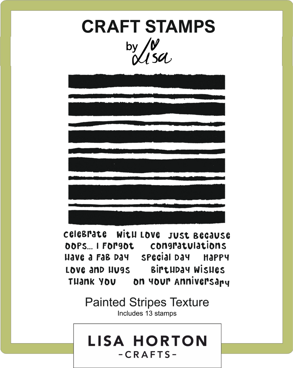 Painted Stripes Texture A5 Stamp Set