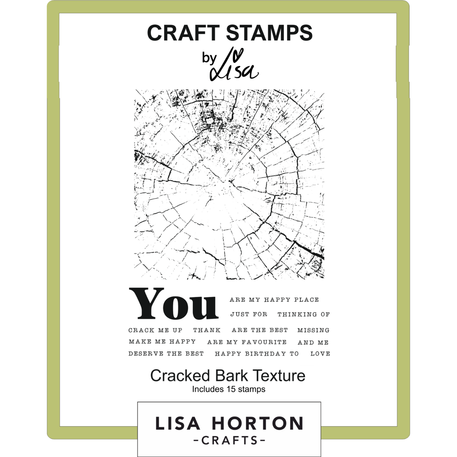 Cracked Bark Texture A5 Stamp Set