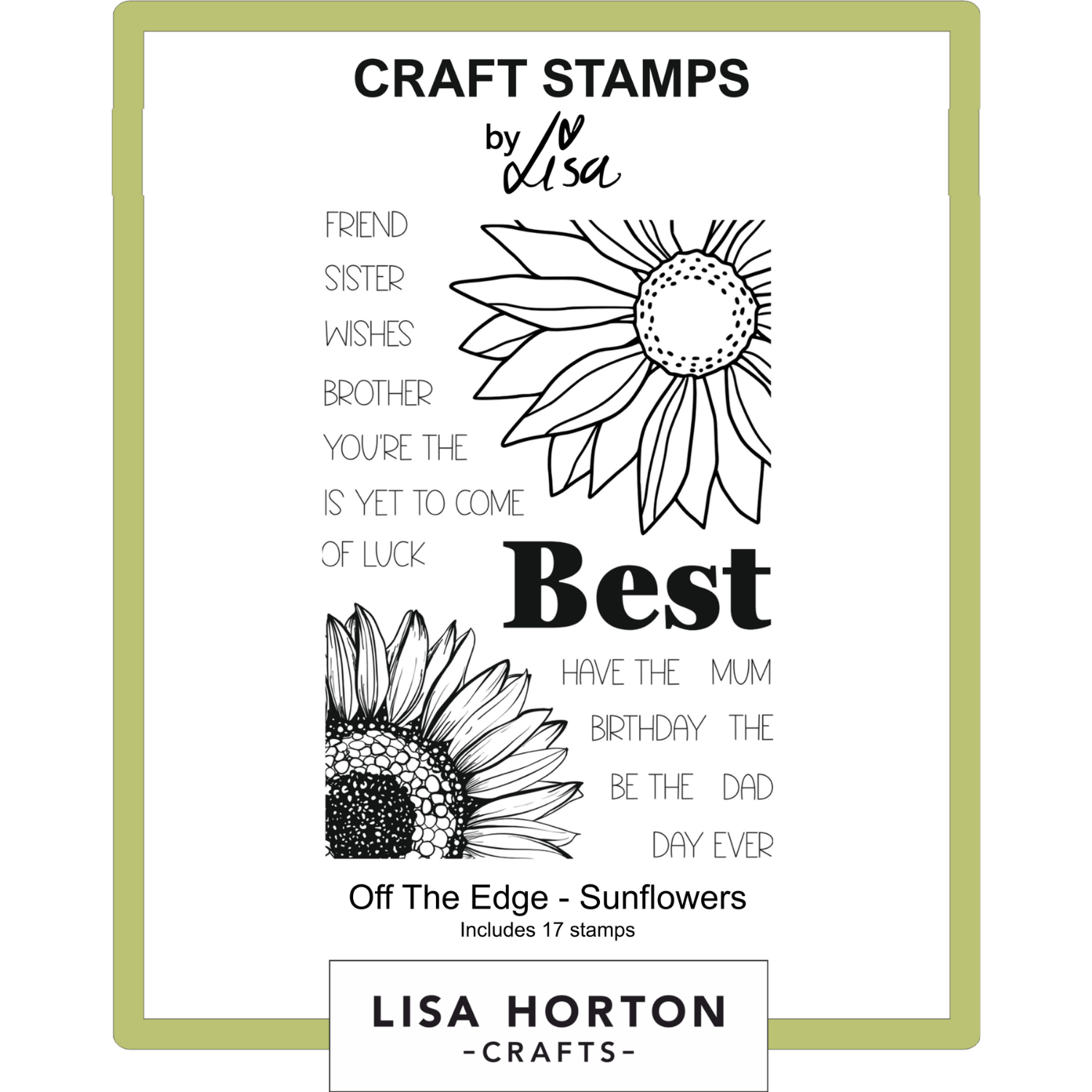 Off the Edge Sunflowers A5 Stamp Set