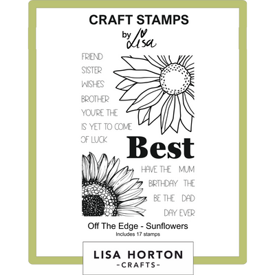 Off the Edge Sunflowers A5 Stamp Set