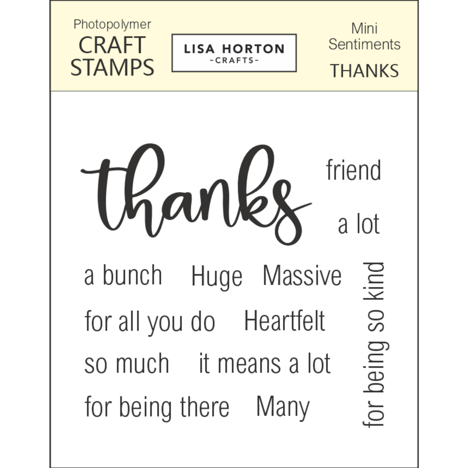 Mini Sentiments - Thanks