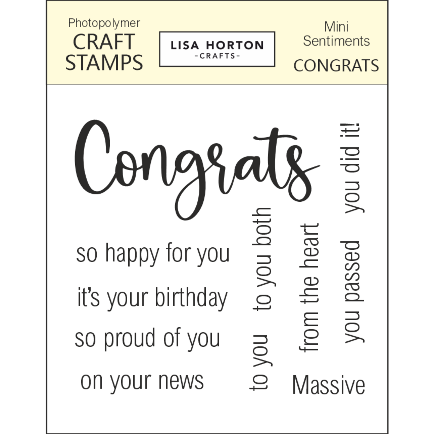 Mini Sentiments - Congrats