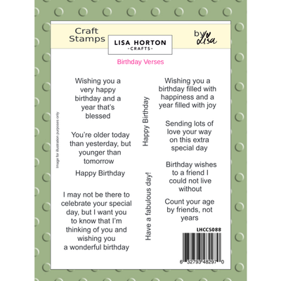 Lisa Horton Crafts Stamp - Birthday Verses