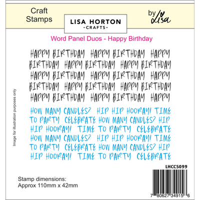 Word Panel Duo Stamps - Happy Birthday