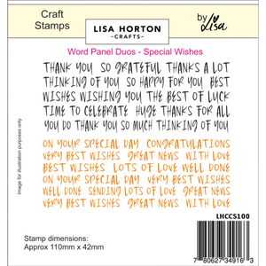 Word Panel Duo Stamps - Special Wishes