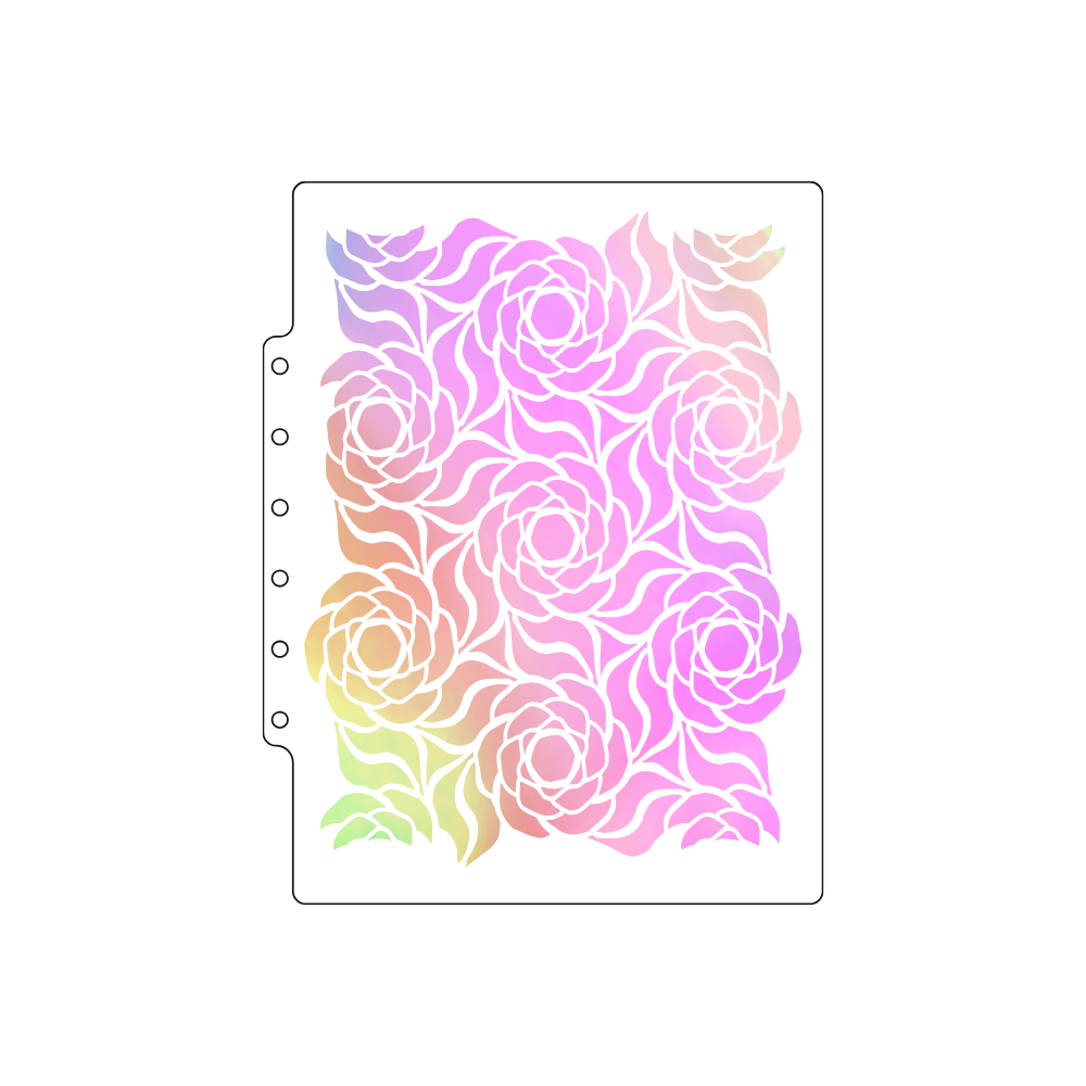 Lisa Horton Crafts A5 Wavy Blooms Stencil