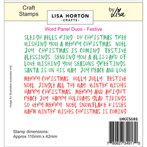 Festive Word Panel Duos Stamps