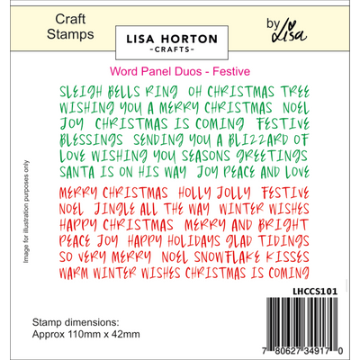Festive Word Panel Duos Stamps
