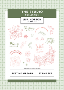 Festive Wreath Stamp Set | Christmas Clear Stamps