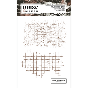 Muse & Maker Weathered Grid A6 Clear Stamp Set