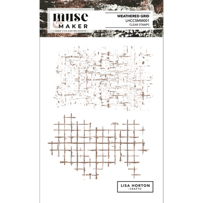 Muse & Maker Weathered Grid A6 Clear Stamp Set