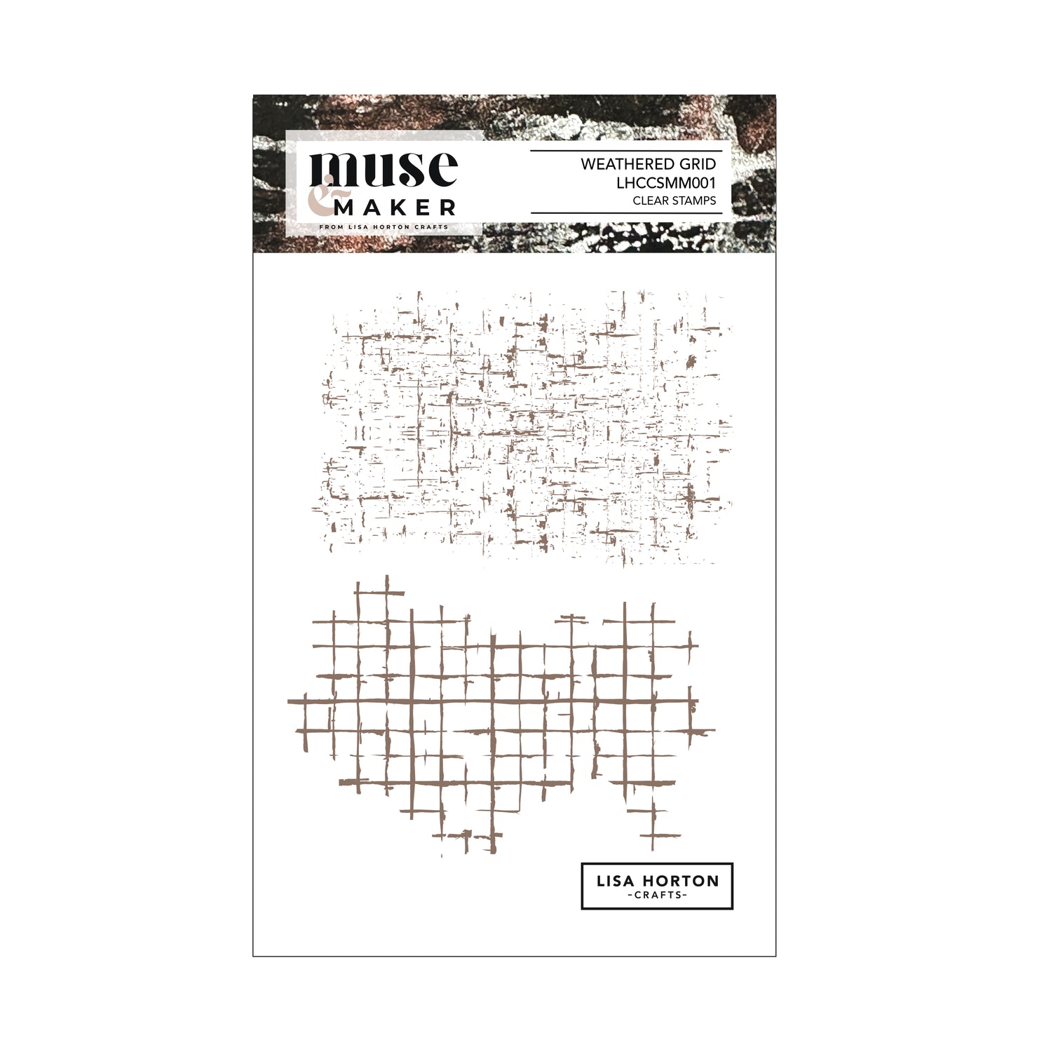 Lisa Horton Crafts Muse & Maker Weather Grid A6 Clear Stamp Set