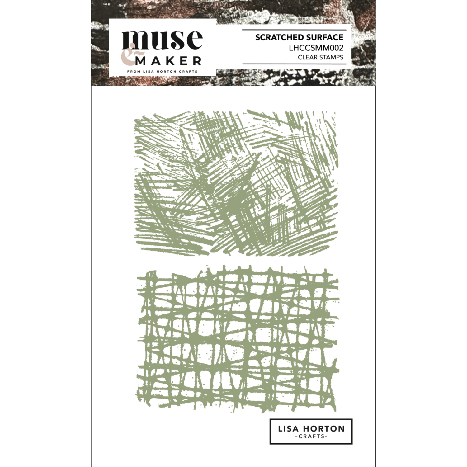 Muse & Maker Scratched Surface A6 Clear Stamp Set