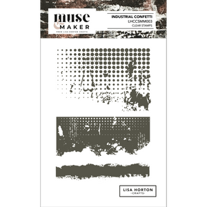 Muse & Maker Industrial Confetti A6 Clear Stamp Set