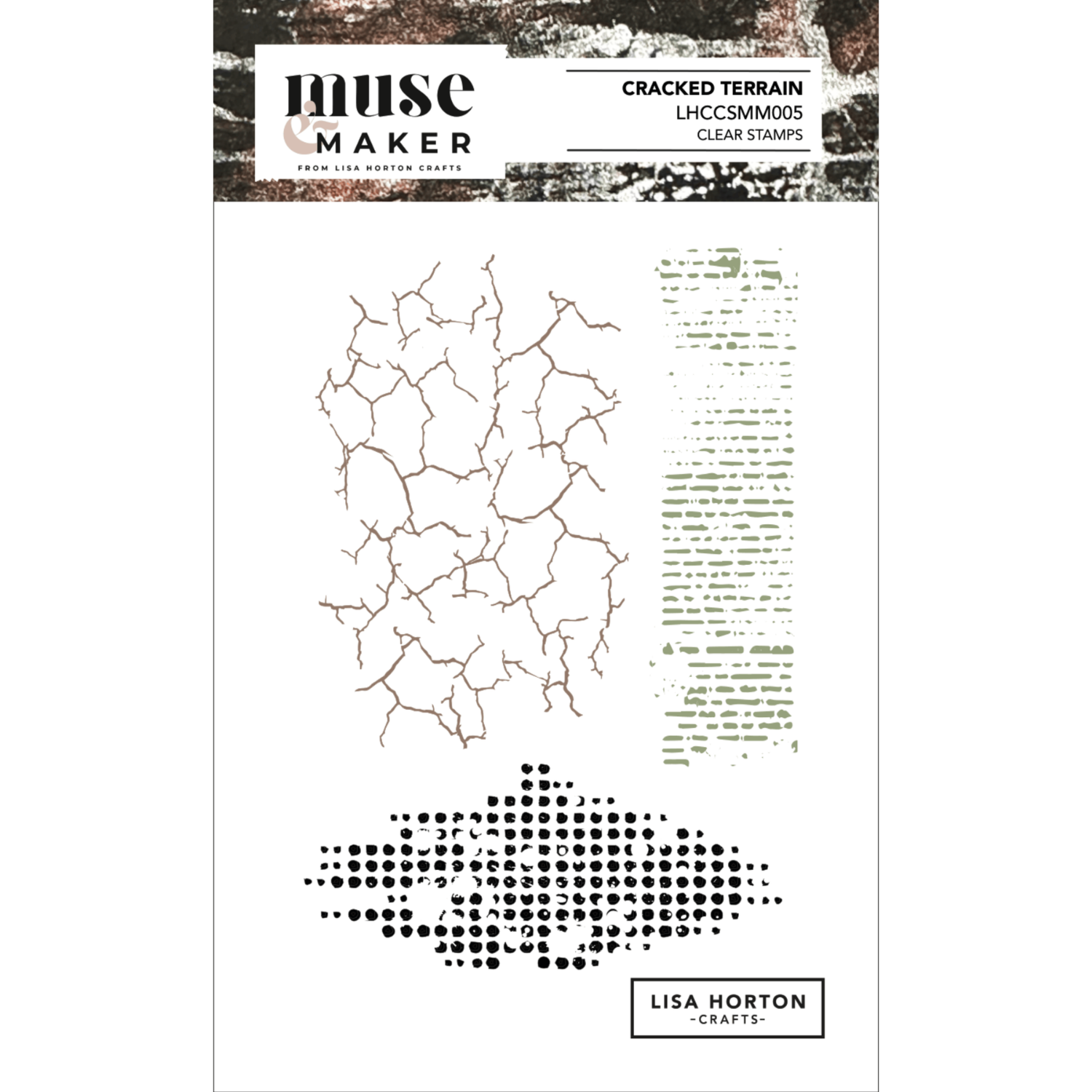 Muse & Maker Cracked Terrain A6 Clear Stamp Set