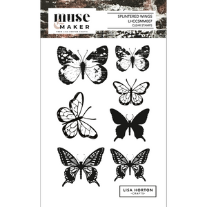 Muse & Maker Splintered Wings A6 Clear Stamp Set