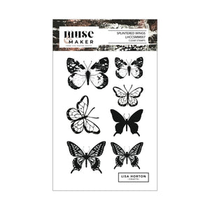 Lisa Horton Crafts Muse & Maker Splintered Wings A6 Clear Stamp Set