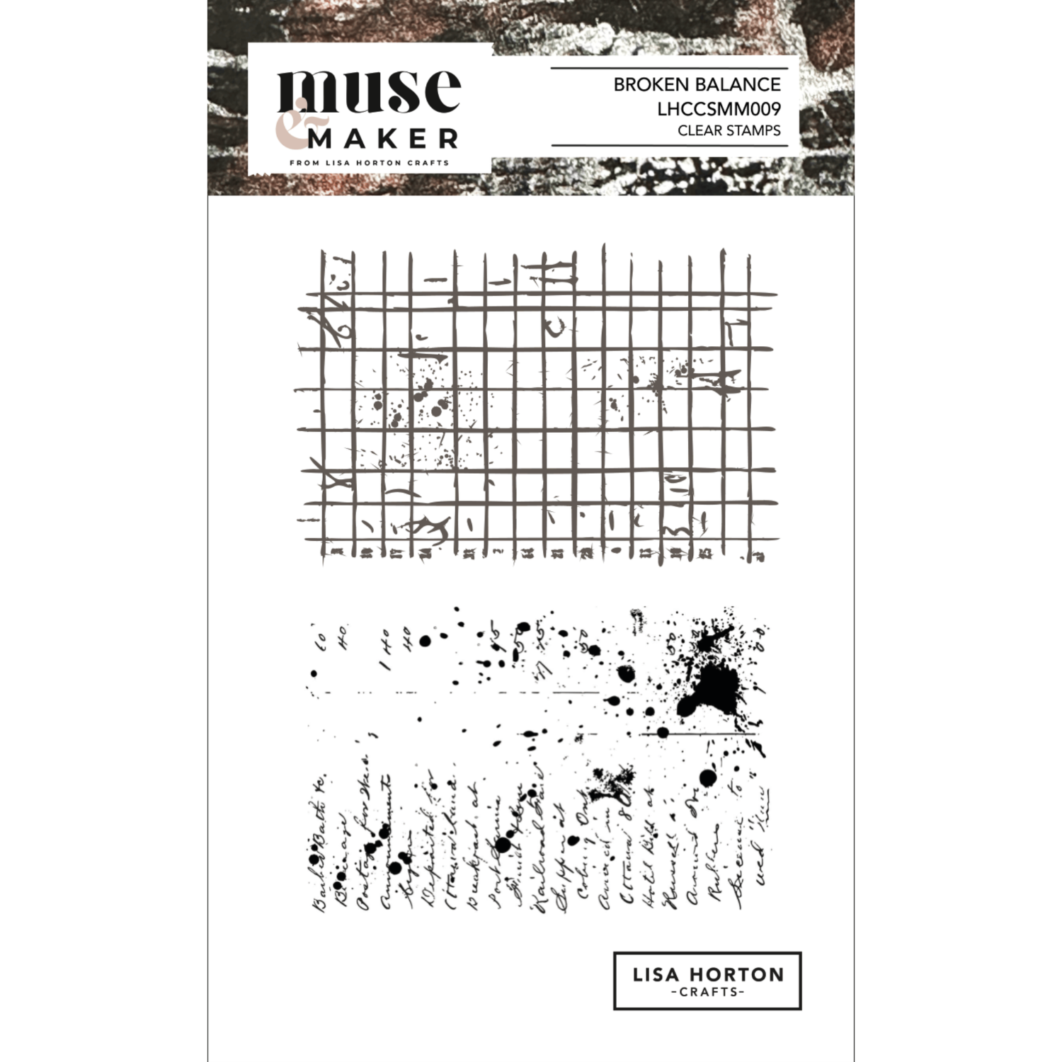 Muse & Maker Broken Balance A6 Clear Stamp Set