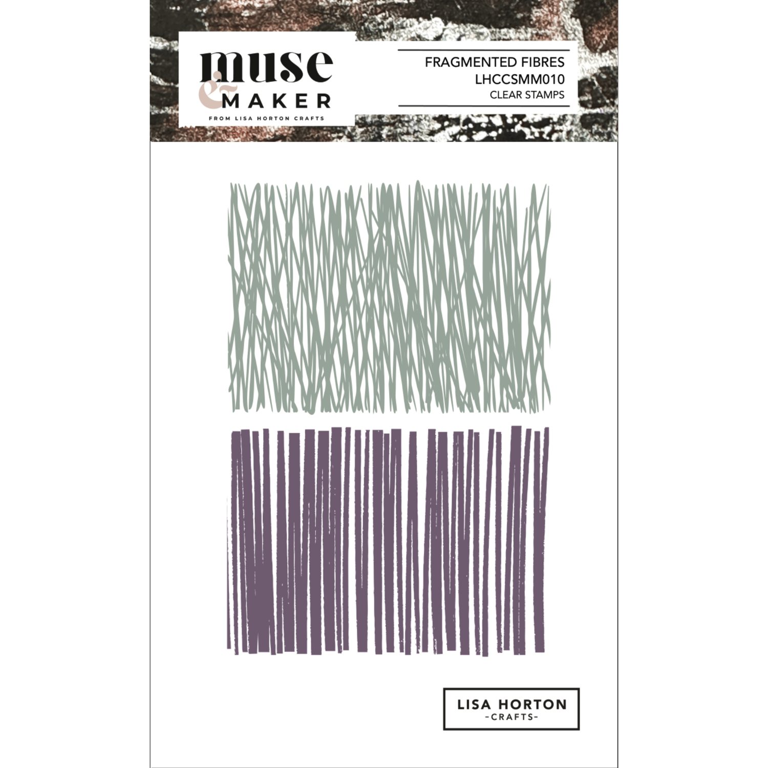 Muse & Maker Fragmented Fibres A6 Clear Stamp Set