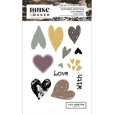 Muse & Maker Shattered Affection A6 Clear Stamp Set