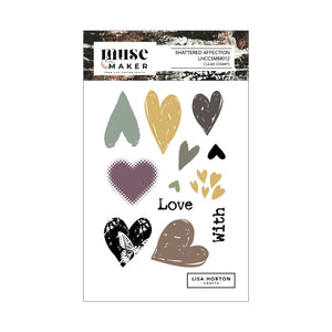 Lisa Horton Crafts Muse & Maker Shattered Affection A6 Clear Stamp Set