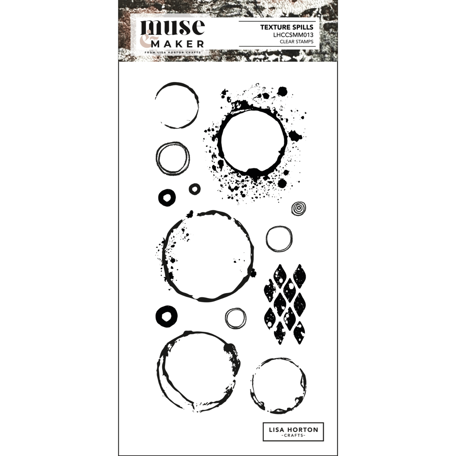 Muse & Maker Texture Spills DL Clear Stamp Set