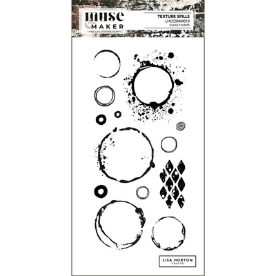 Muse & Maker Texture Spills DL Clear Stamp Set