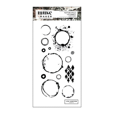 Lisa Horton Crafts Muse & Maker Texture Spills DL Clear Stamp Set