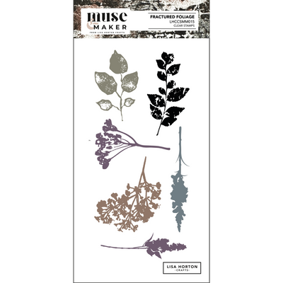 Muse & Maker Fractured Foliage DL Clear Stamp Set