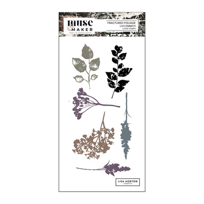 Lisa Horton Crafts Muse & Maker Fractured Foliage DL Clear Stamp Set
