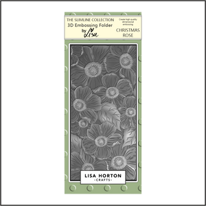 Lisa Horton Crafts Christmas Rose DL 3D Embossing Folder