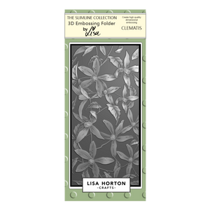 Lisa Horton Crafts Clematis DL 3D Embossing Folder