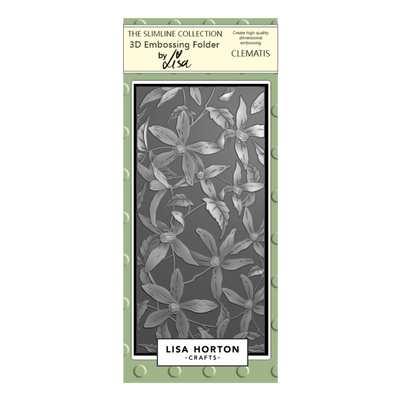 Lisa Horton Crafts Clematis DL 3D Embossing Folder